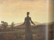 Caspar David Friedrich Woman Before the Setting Sun (mk10) oil painting
